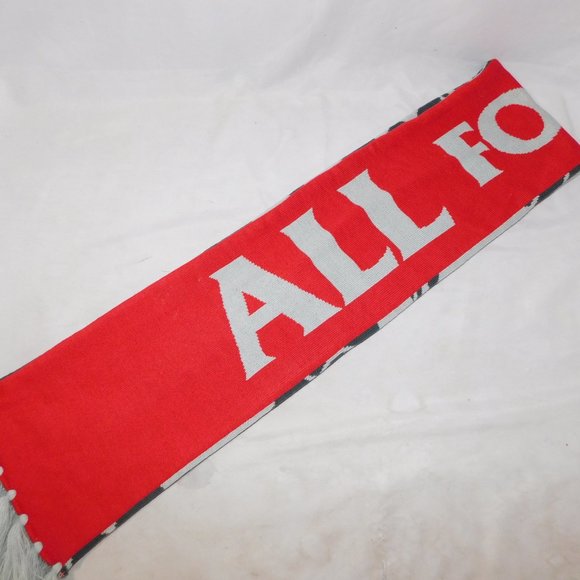 Toronto FC Soccer 2022 Membership Scarf ALL FOR ONE Red Gray - Picture 2 of 6